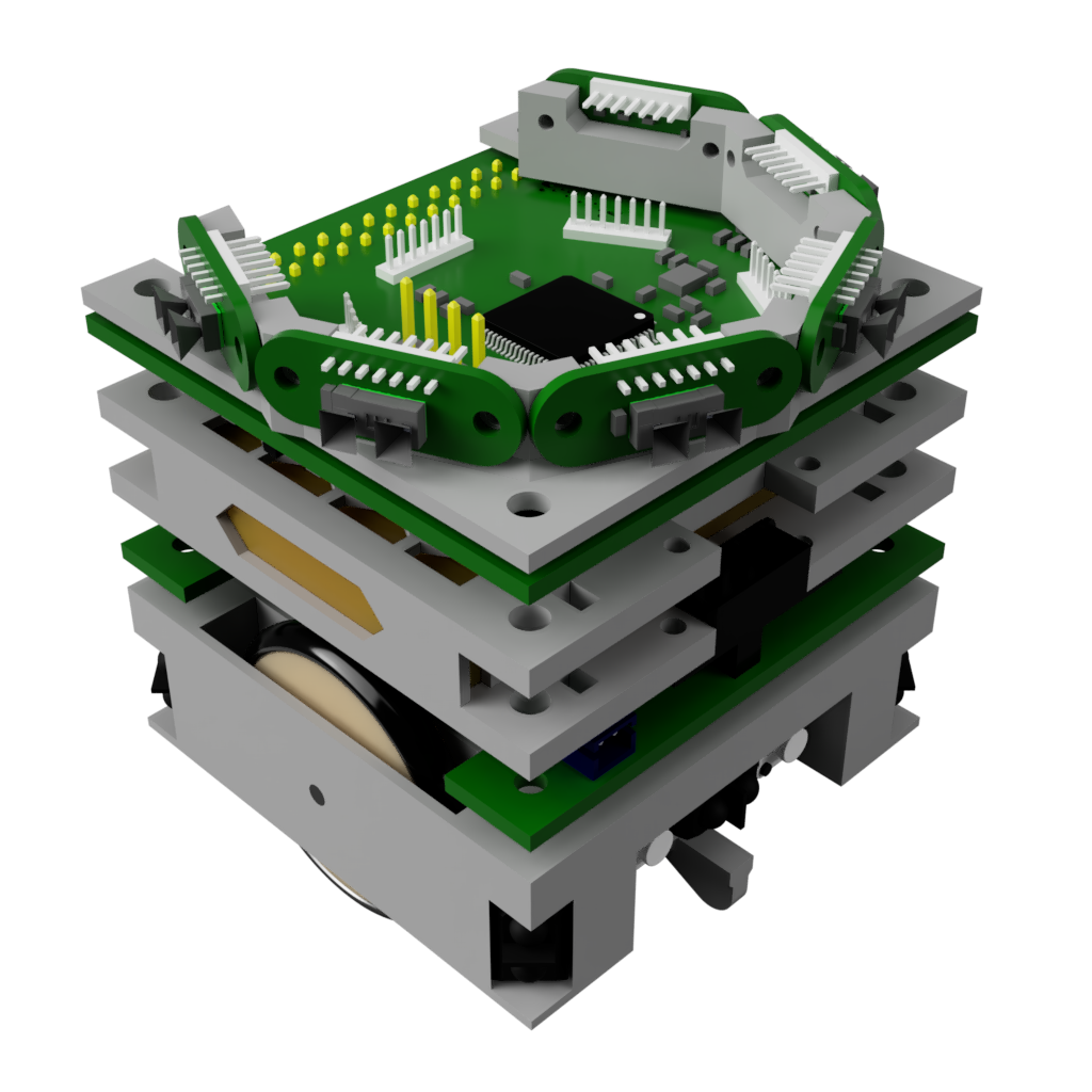 Mini Cube Robot Render Profile LiDAR