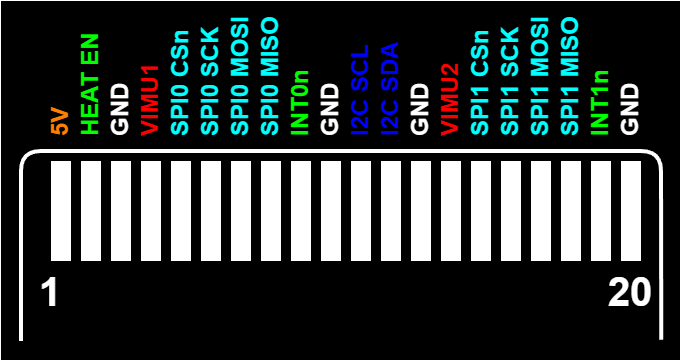 PlumaN6 External IMU Interface Pinout